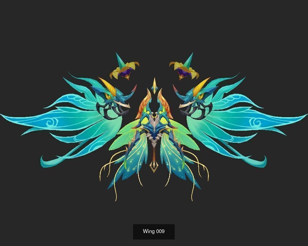 Pack With 25 Wings Part 1 3D Model Collection_24