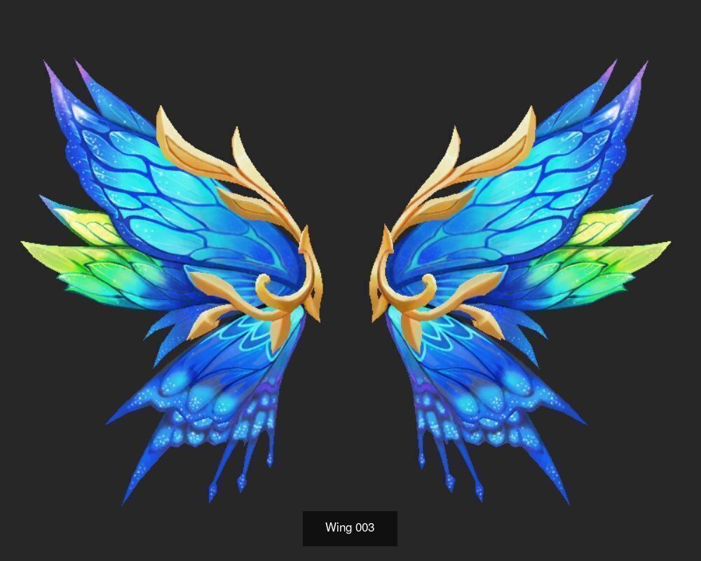 Pack With 25 Wings Part 1 3D Model Collection_5