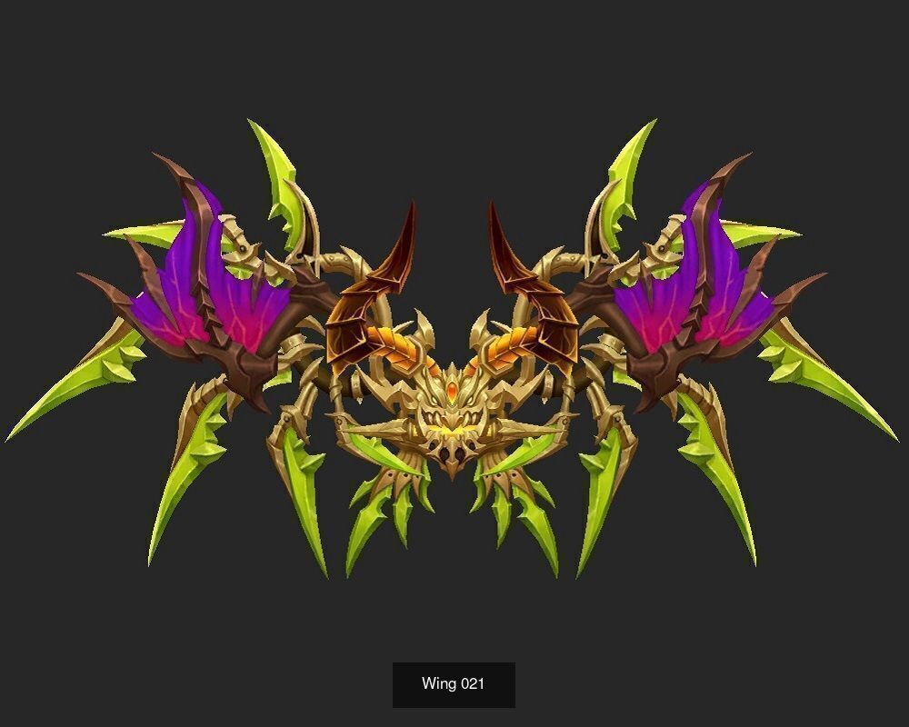 Pack With 25 Wings Part 1 3D Model Collection_12