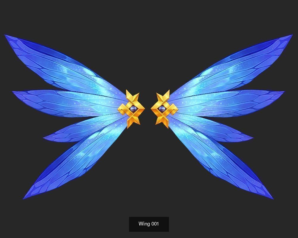 Pack With 25 Wings Part 1 3D Model Collection_7