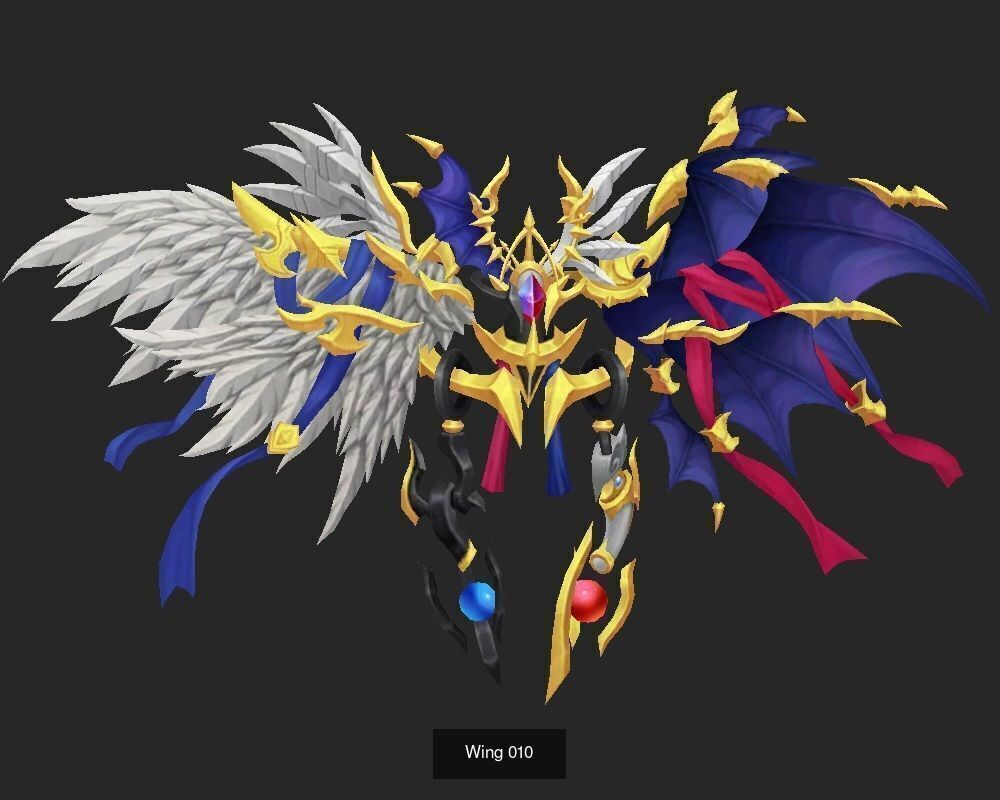 Pack With 25 Wings Part 1 3D Model Collection_23