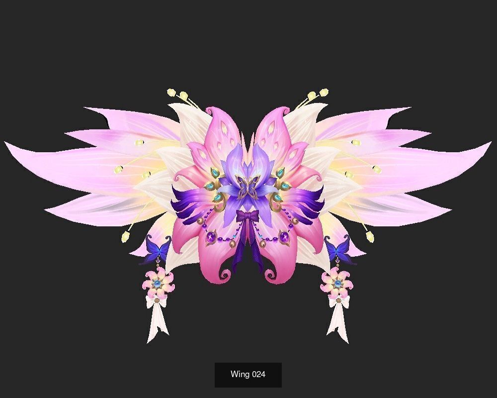 Pack With 25 Wings Part 1 3D Model Collection_9