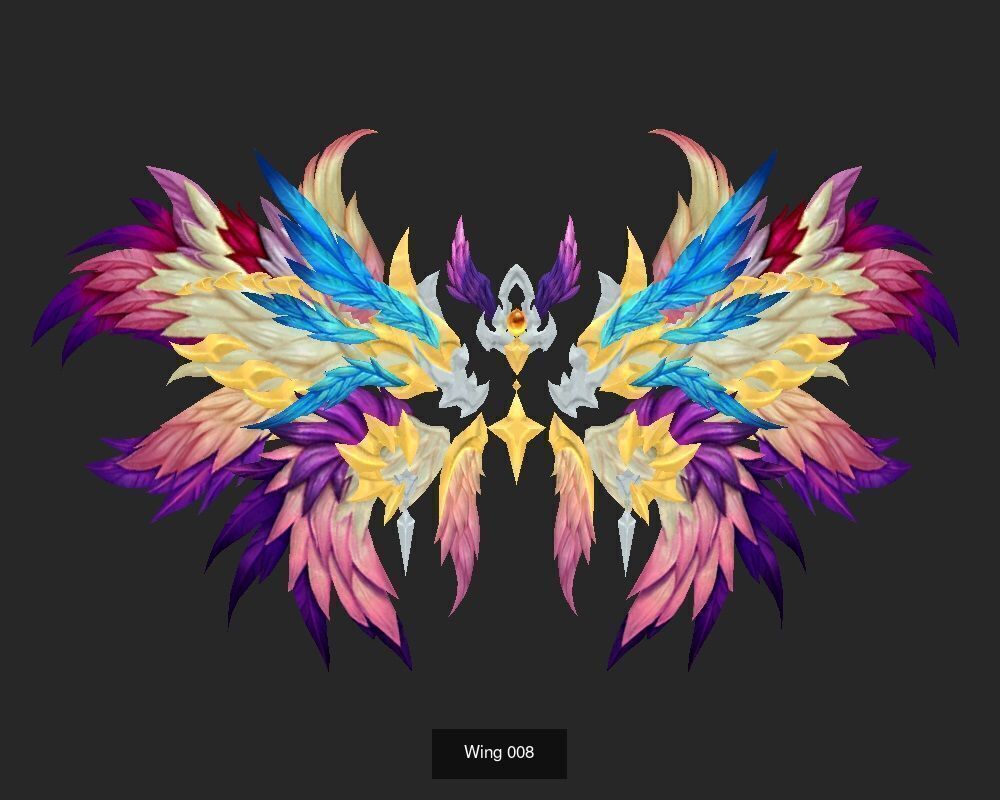 Pack With 25 Wings Part 1 3D Model Collection_25