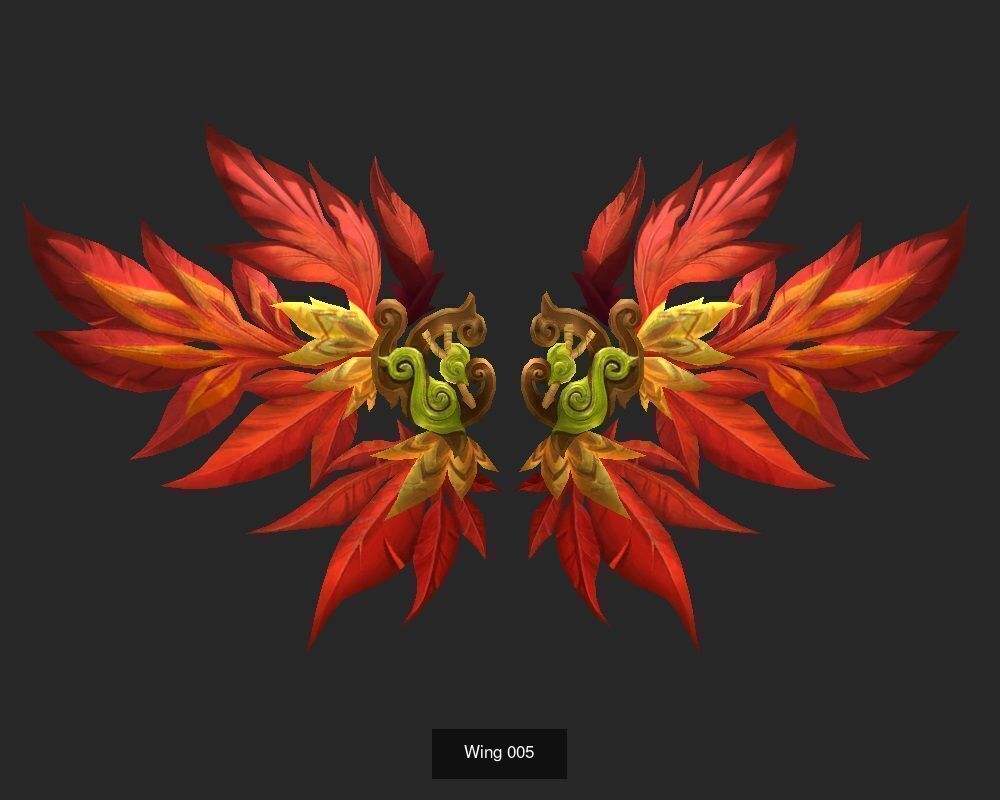 Pack With 25 Wings Part 1 3D Model Collection_27