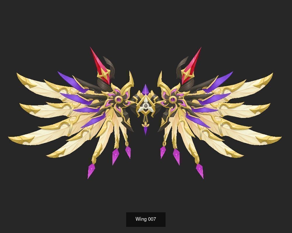 Pack With 25 Wings Part 1 3D Model Collection_26