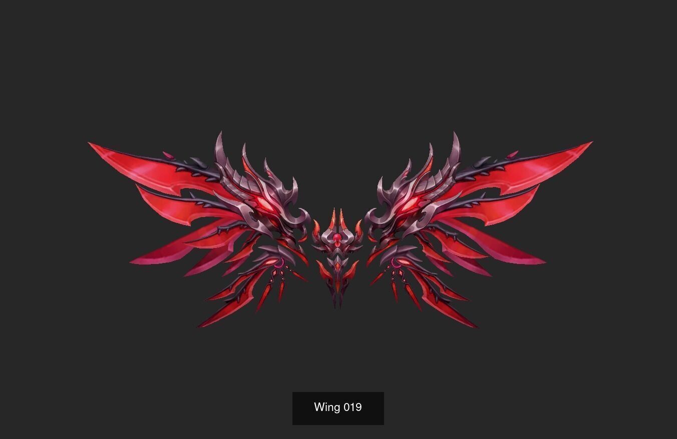 Pack With 25 Wings Part 1 3D Model Collection_14