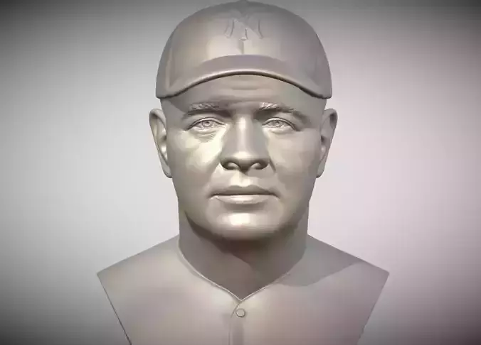 Babe Ruth bust 3D print model