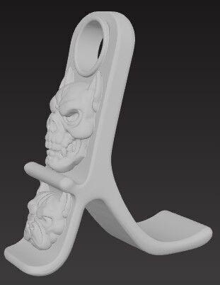 Pitbull Dog Phone Holder Bold Functional Stand Design 3D print model_10