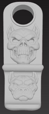 Pitbull Dog Phone Holder Bold Functional Stand Design 3D print model_1