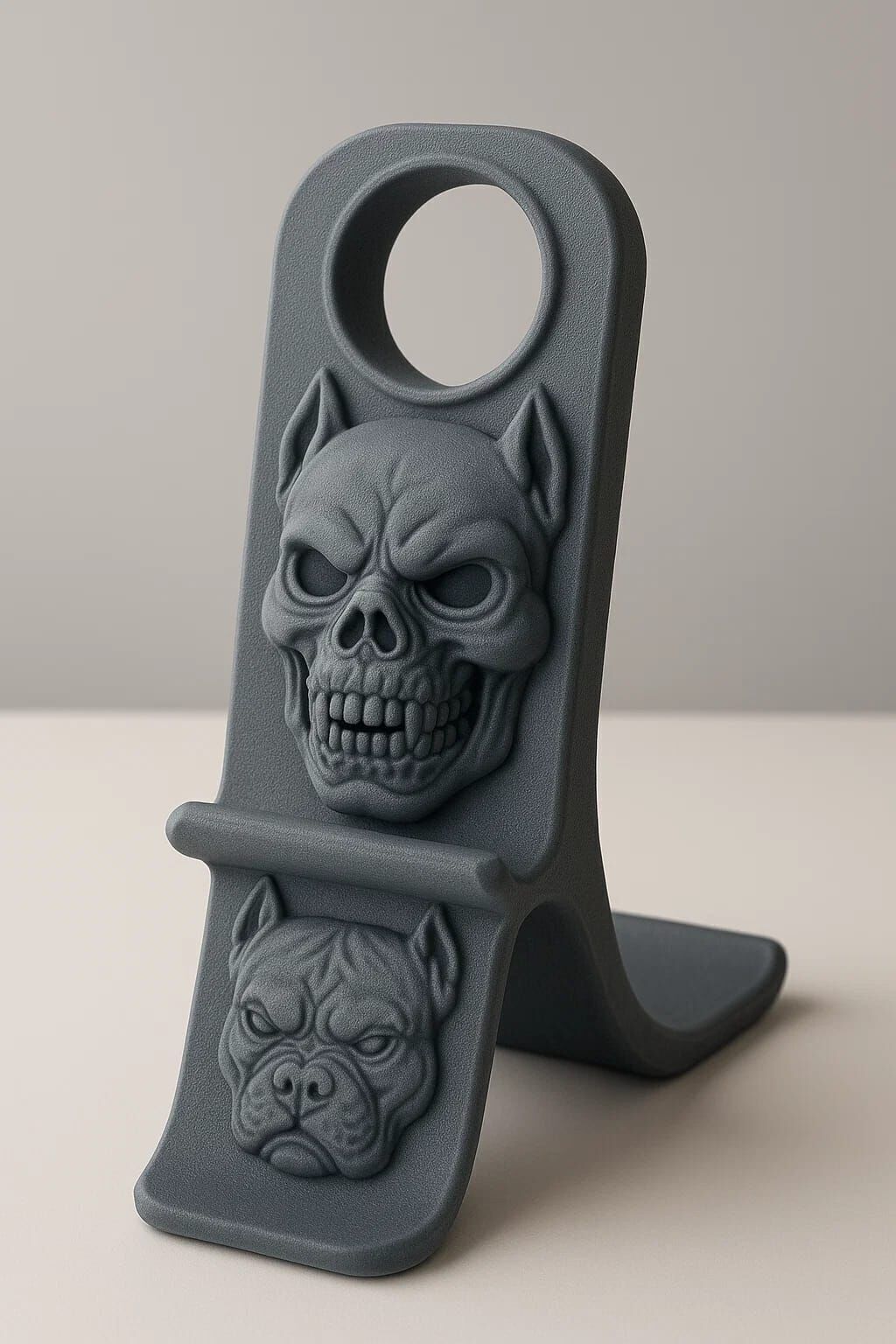 Pitbull Dog Phone Holder Bold Functional Stand Design 3D print model_11