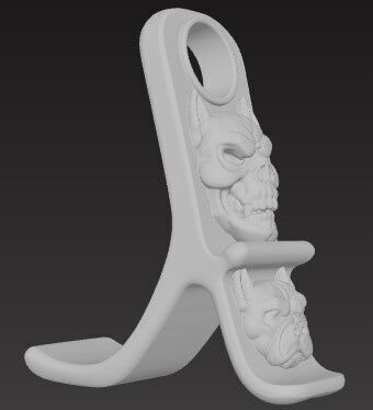 Pitbull Dog Phone Holder Bold Functional Stand Design 3D print model_4