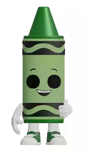 FUNKO CRAYOLA - GREEN CRAYON 3D print model