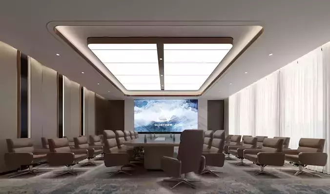 Office Interior with Conference Room