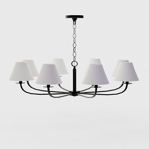 Cormac Chandelier Black and White 3D model