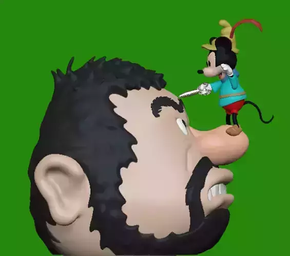 Mickey Mouse and giant  Brave Little Tailor 3D print model