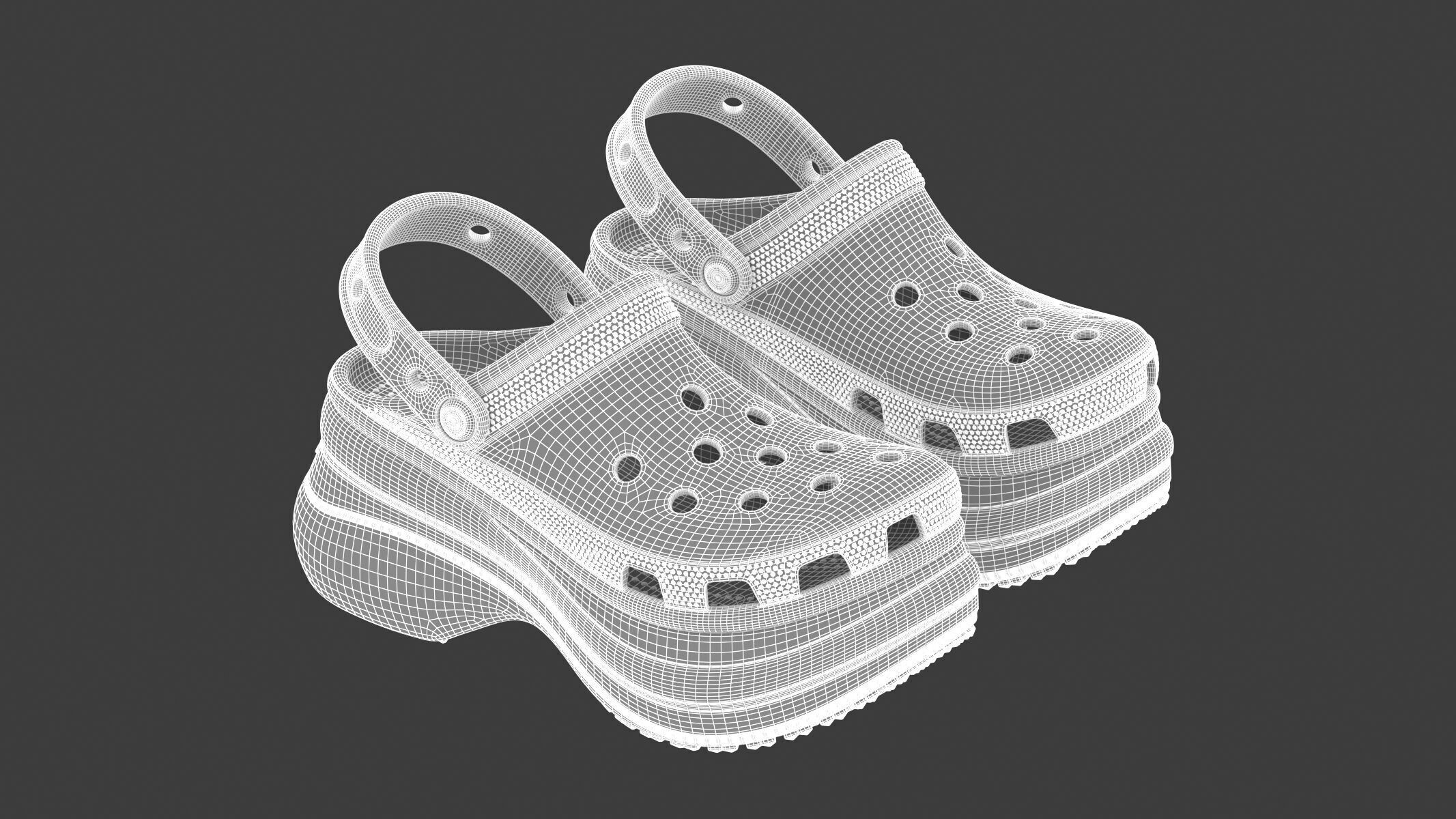 Crocs Bae Clog Orangesicle 3D model_2