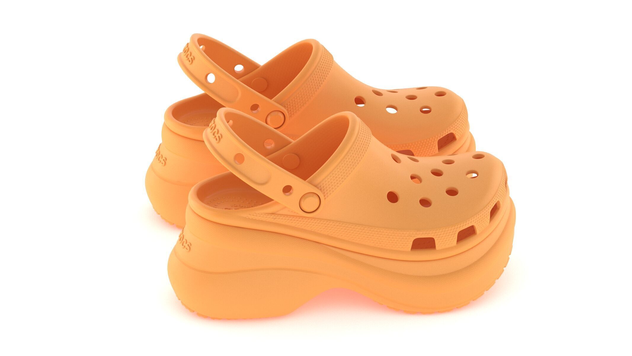 Crocs Bae Clog Orangesicle 3D model_3