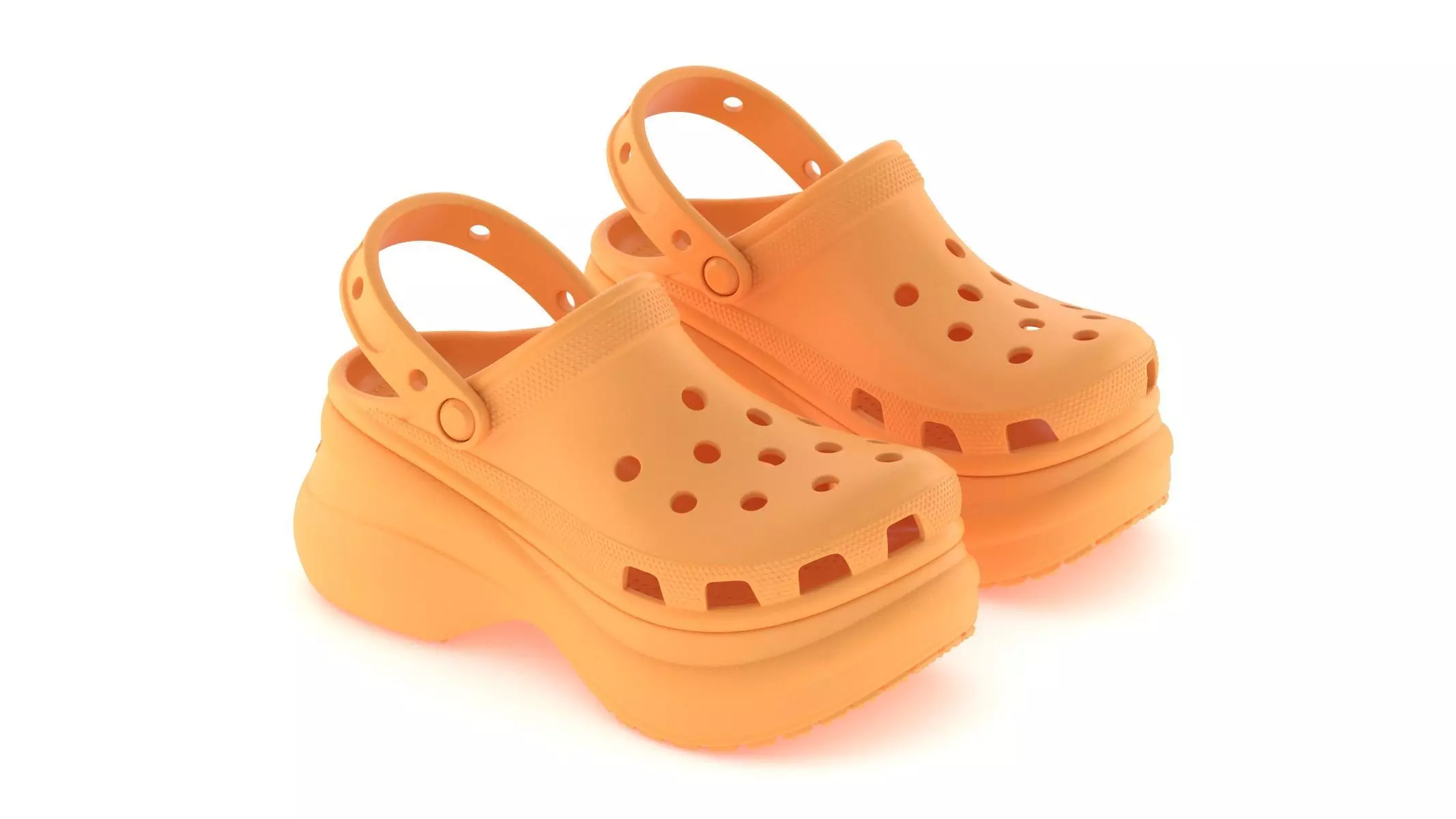 Crocs Bae Clog Orangesicle 3D model_0
