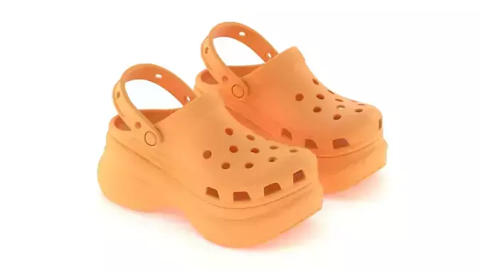 Crocs Bae Clog Orangesicle 3D model