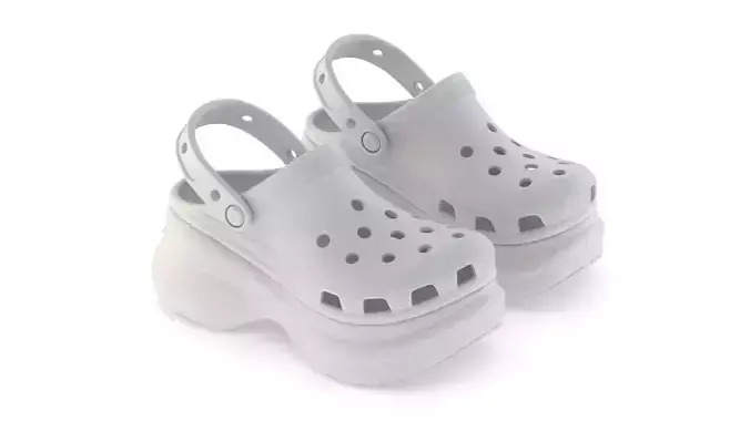 Crocs Bae Clog White 3D model