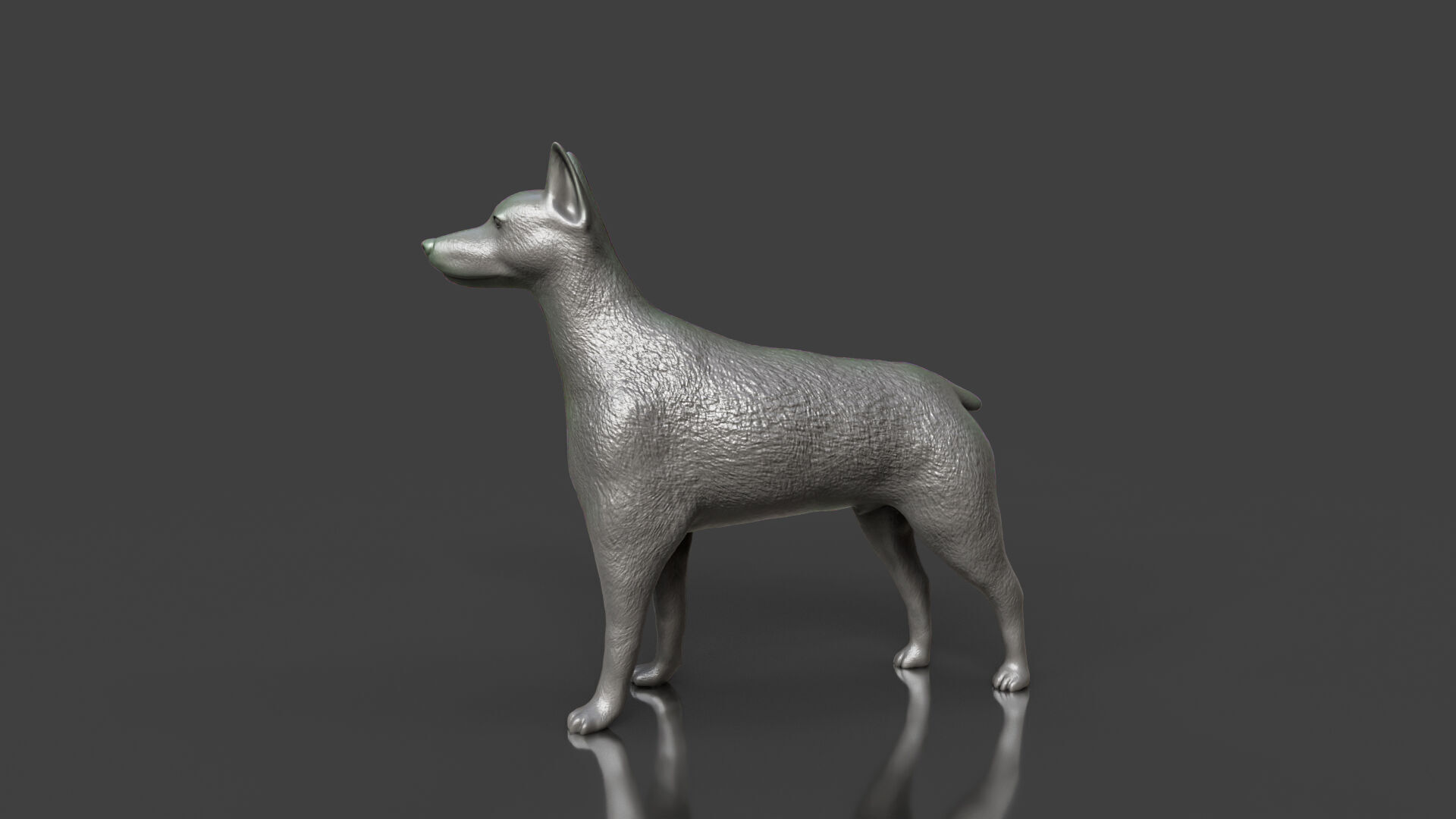 Doberman Pincher Realistic Toy STL 3D print model_2