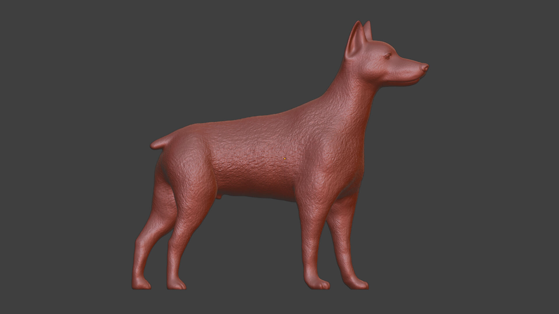 Doberman Pincher Realistic Toy STL 3D print model_6