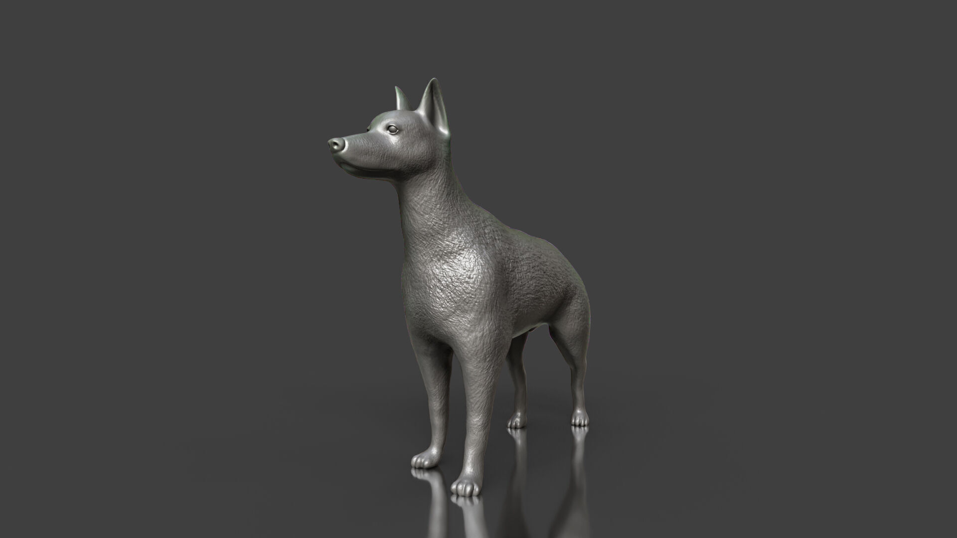 Doberman Pincher Realistic Toy STL 3D print model_1