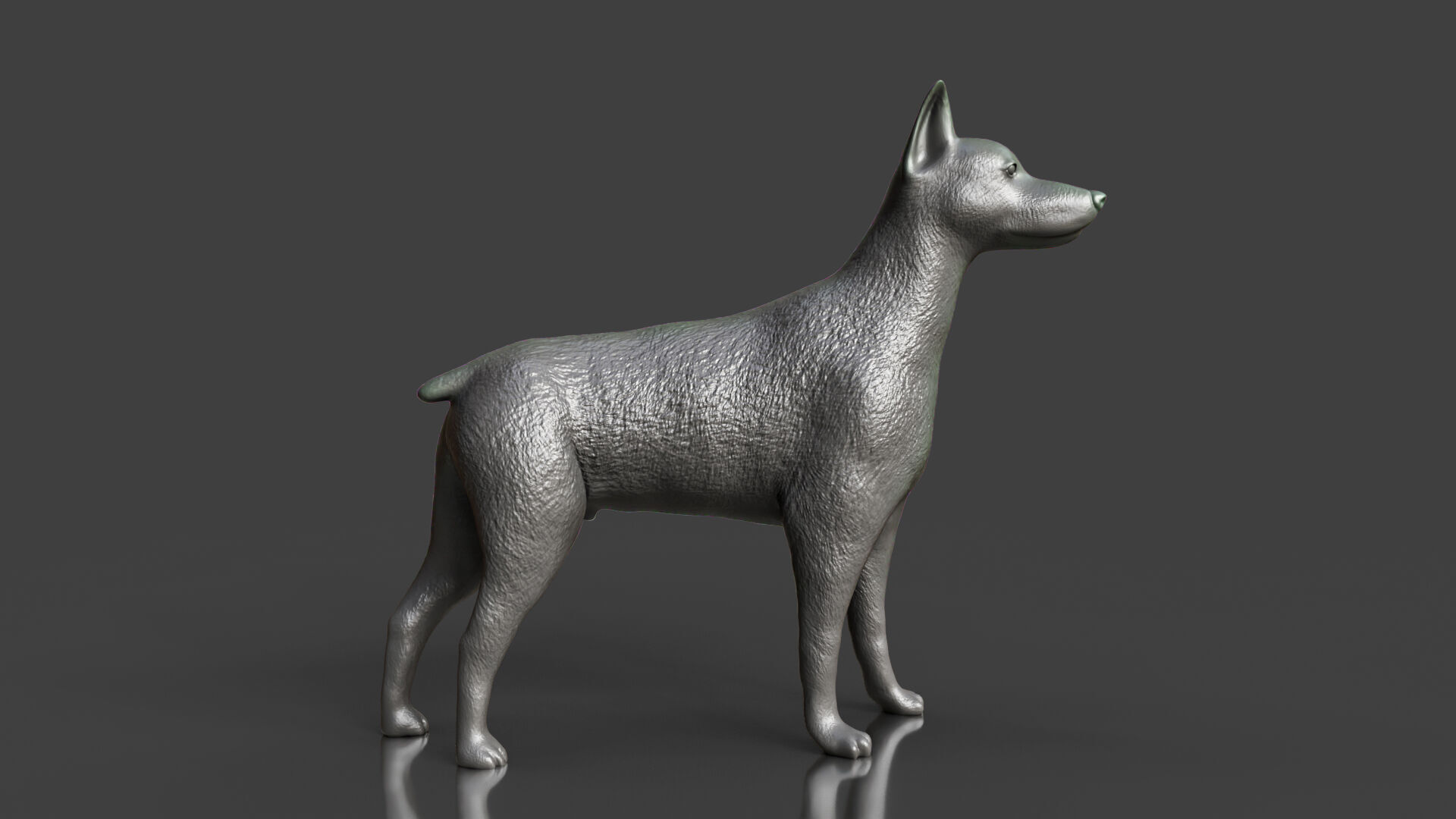 Doberman Pincher Realistic Toy STL 3D print model_5