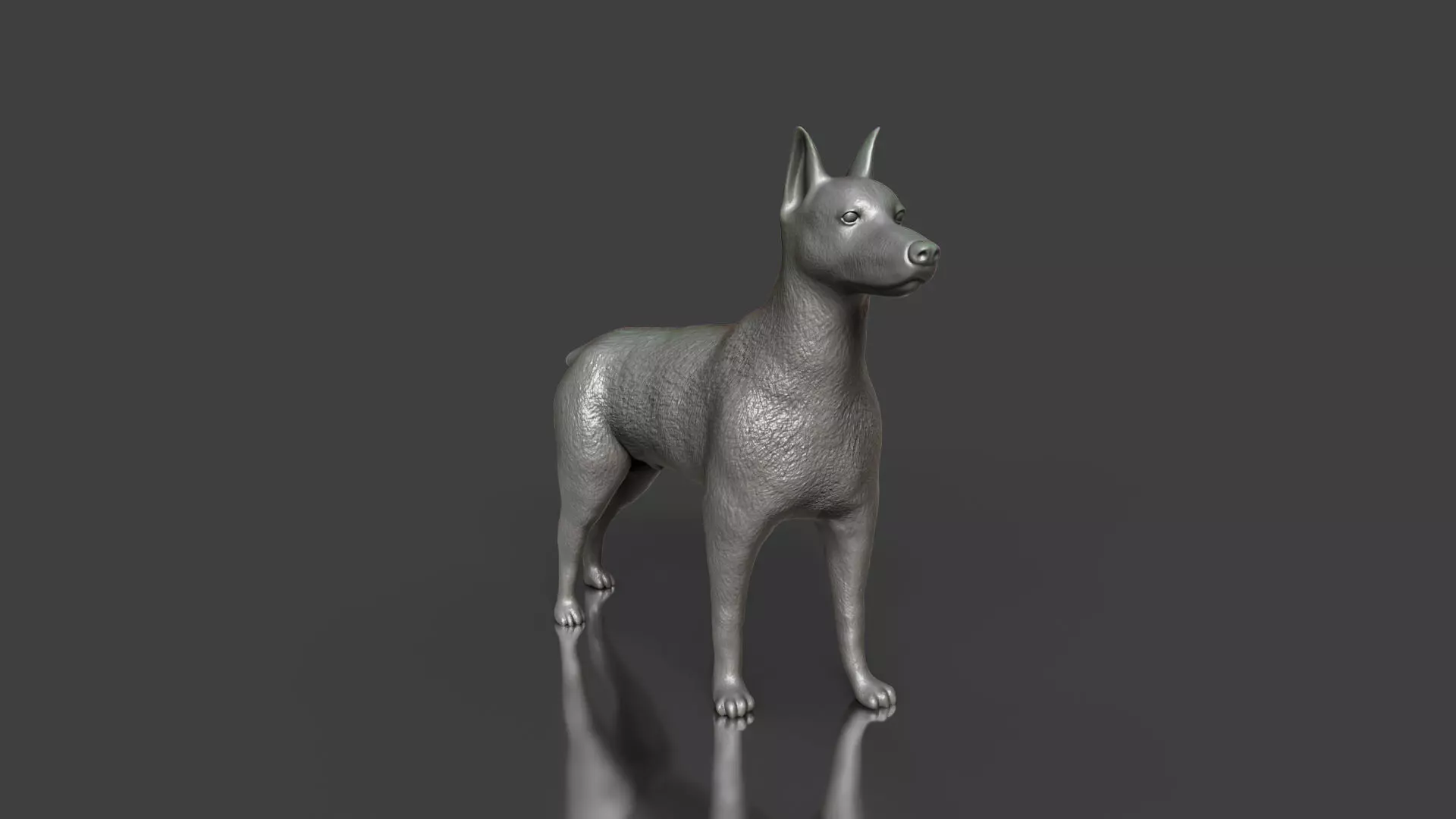 Doberman Pincher Realistic Toy STL 3D print model_0