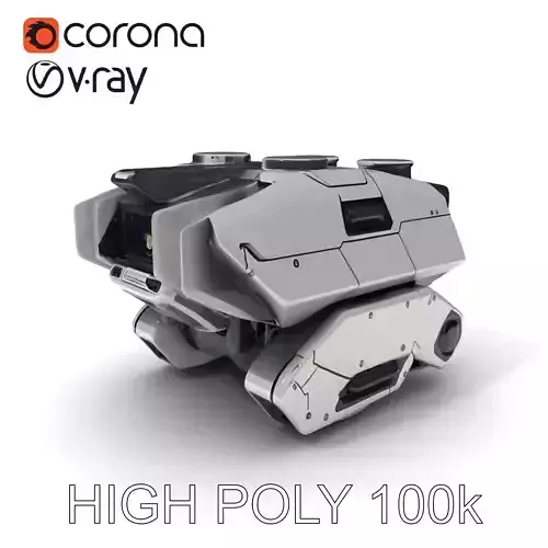 Futuristic Surveillance Drone Model Pack with Detailed Design