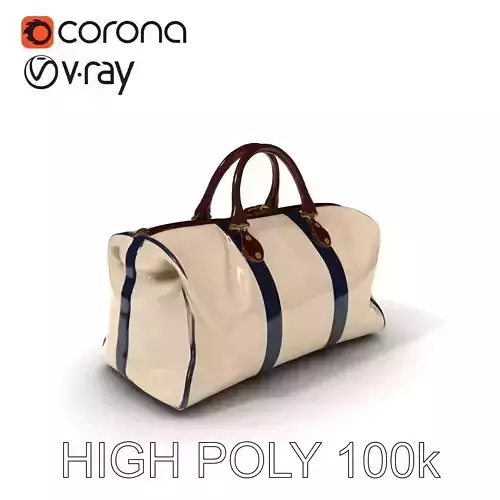 Elegant Canvas Duffle Bag D Model Pack