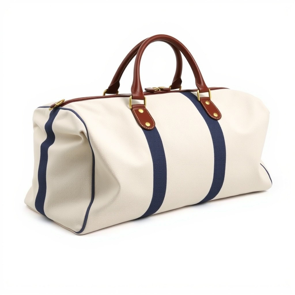 Elegant Canvas Duffle Bag D Model Pack Low-poly 3D model_4