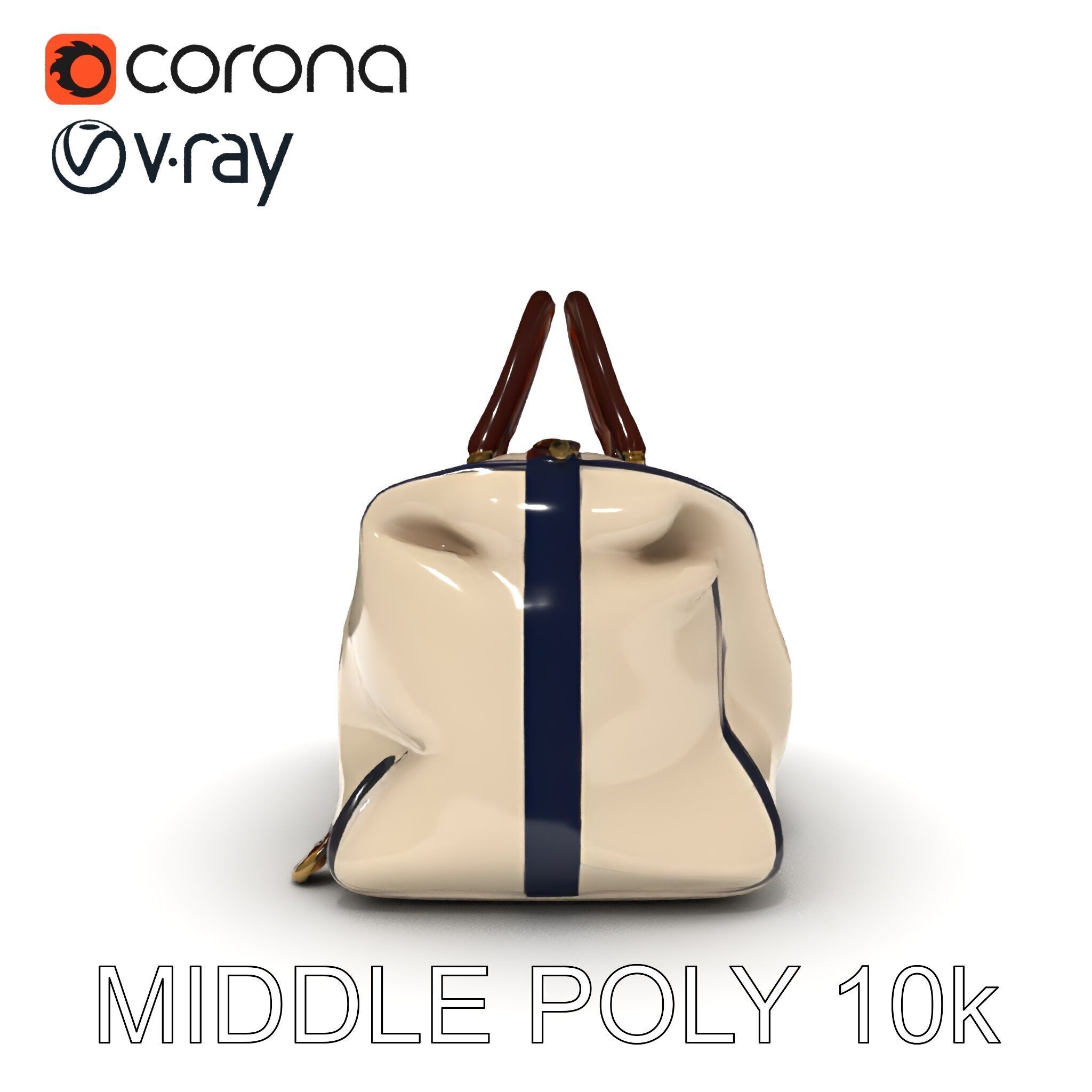Elegant Canvas Duffle Bag D Model Pack Low-poly 3D model_31