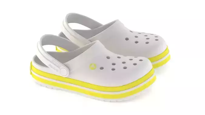Crocs Crocband Cyber Yellow 3D model