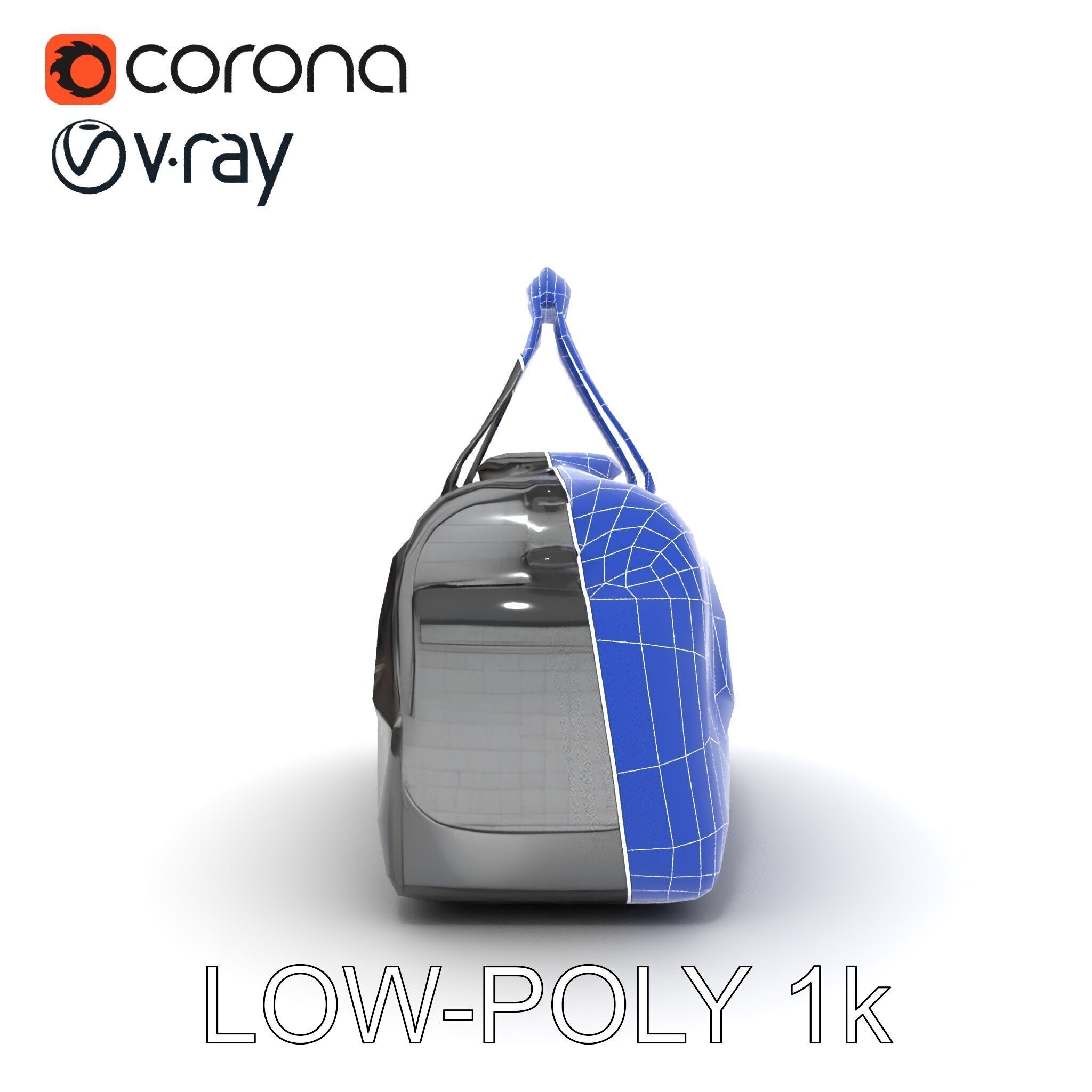 Travel Duffel Bag Model Pack Low-poly 3D model_20