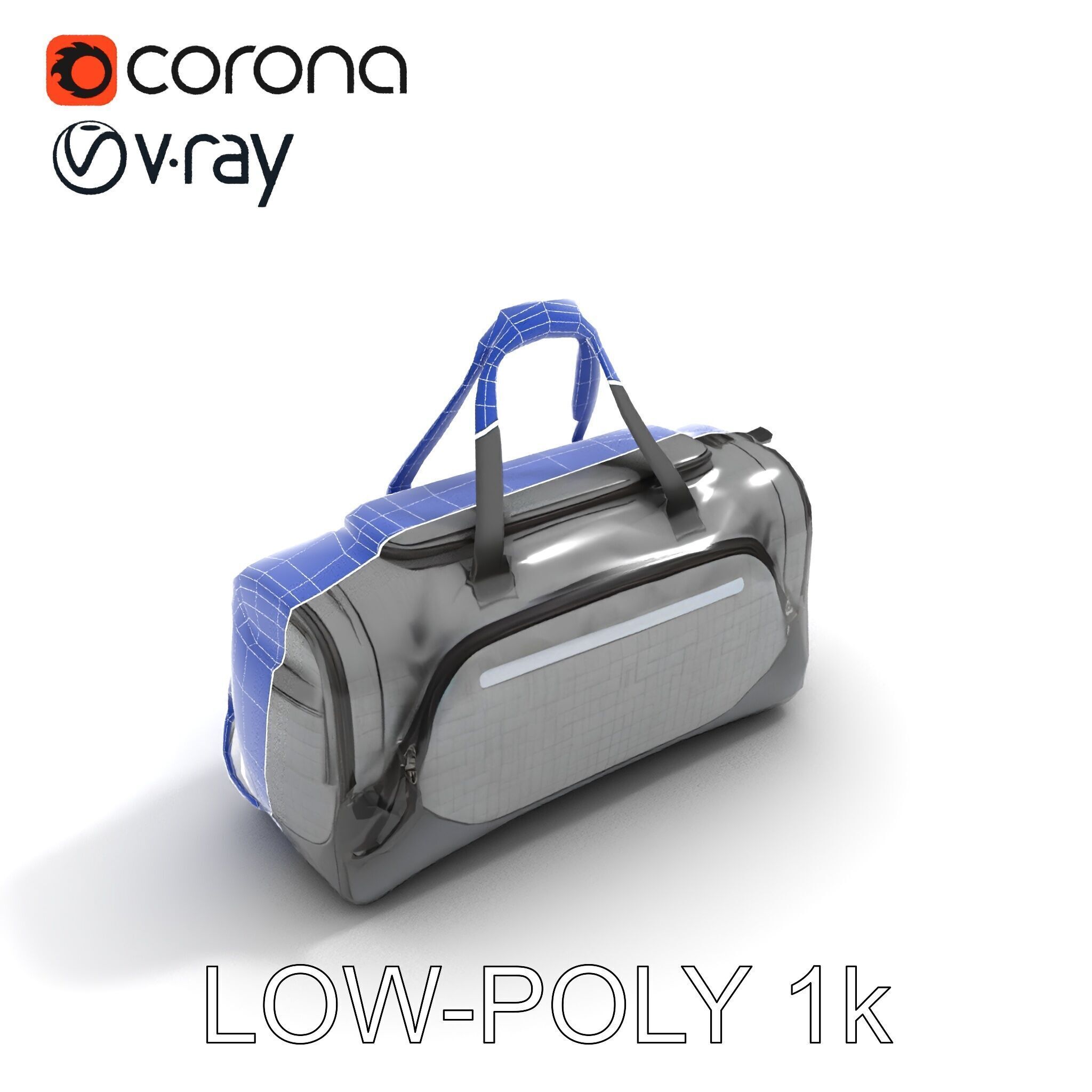 Travel Duffel Bag Model Pack Low-poly 3D model_15