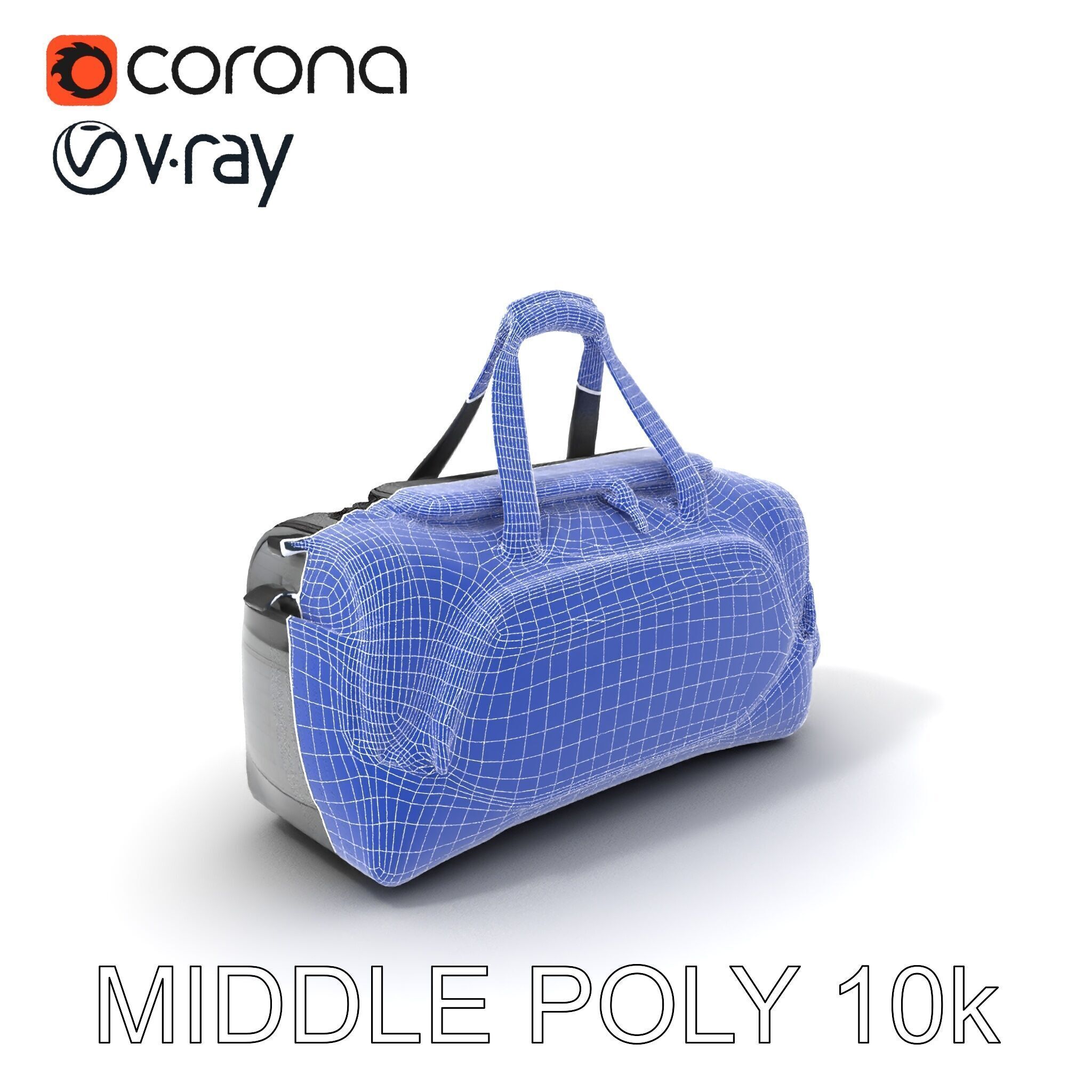 Travel Duffel Bag Model Pack Low-poly 3D model_9