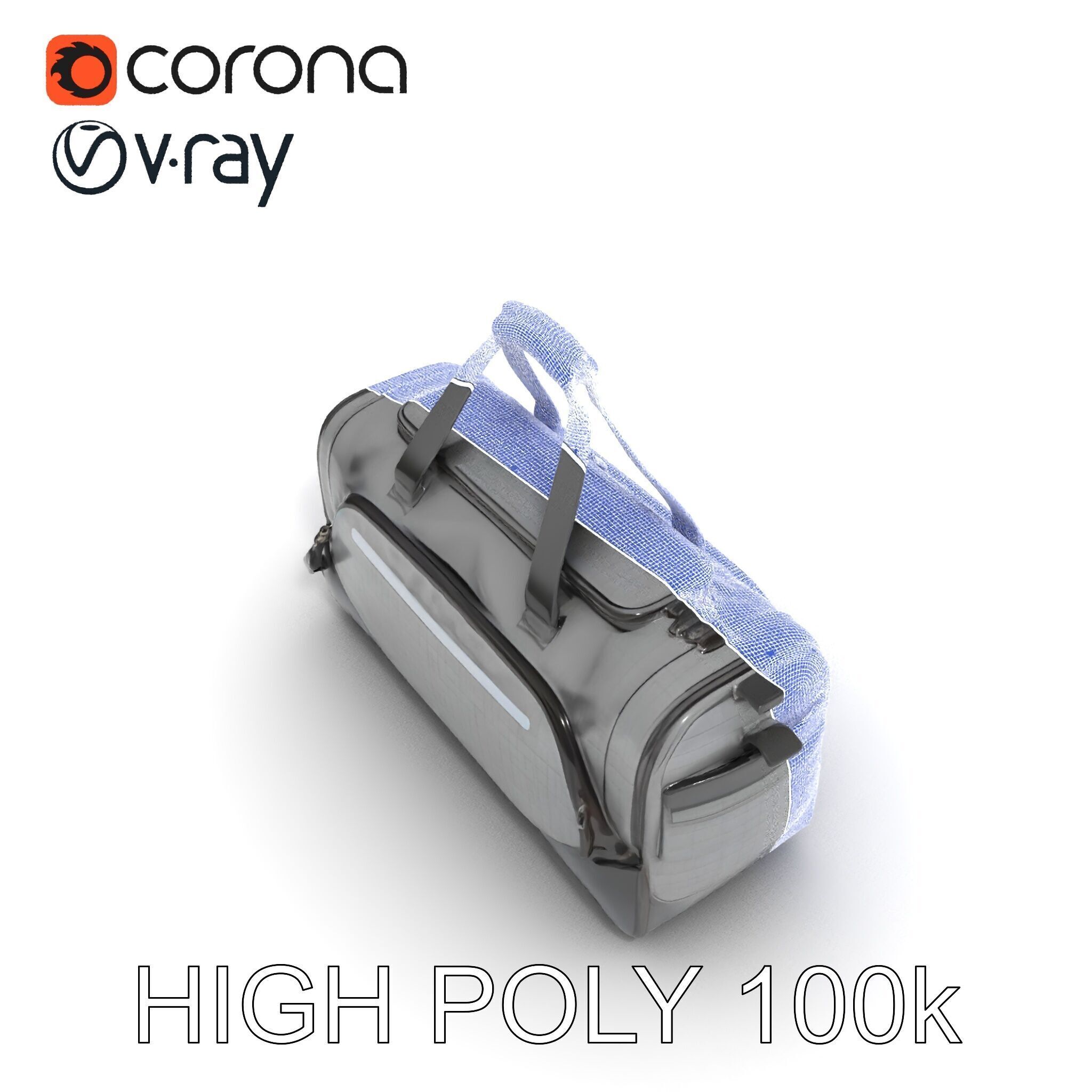 Travel Duffel Bag Model Pack Low-poly 3D model_26