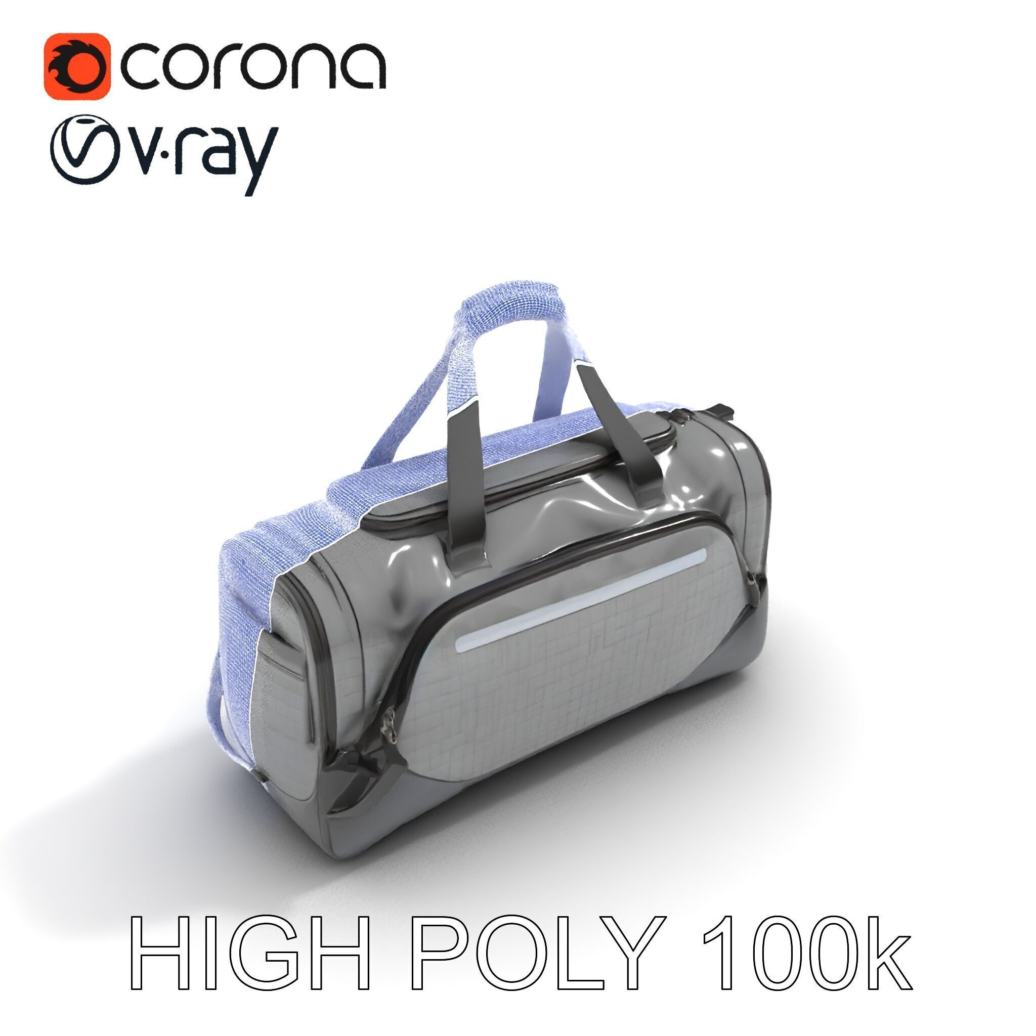 Travel Duffel Bag Model Pack Low-poly 3D model_16