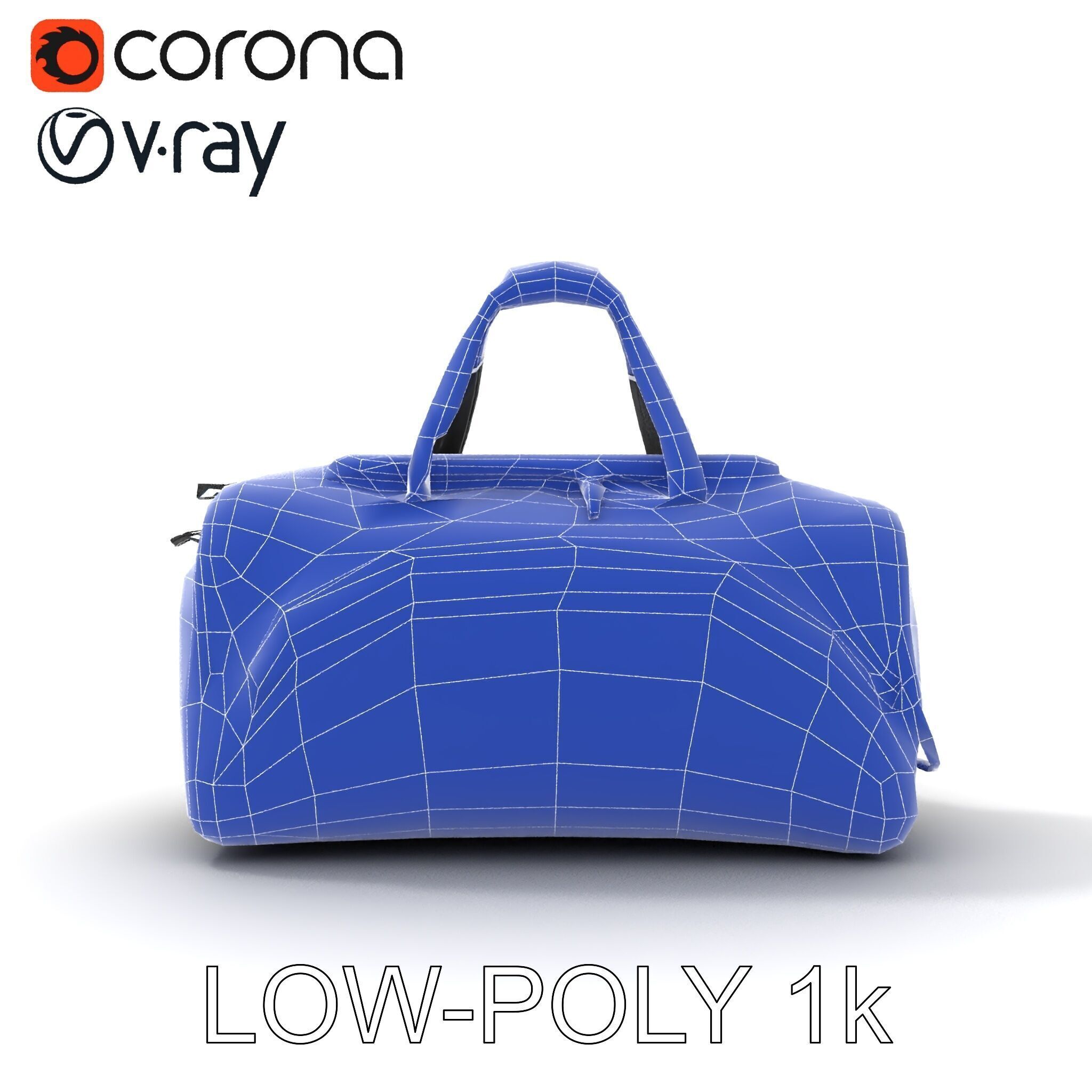 Travel Duffel Bag Model Pack Low-poly 3D model_7
