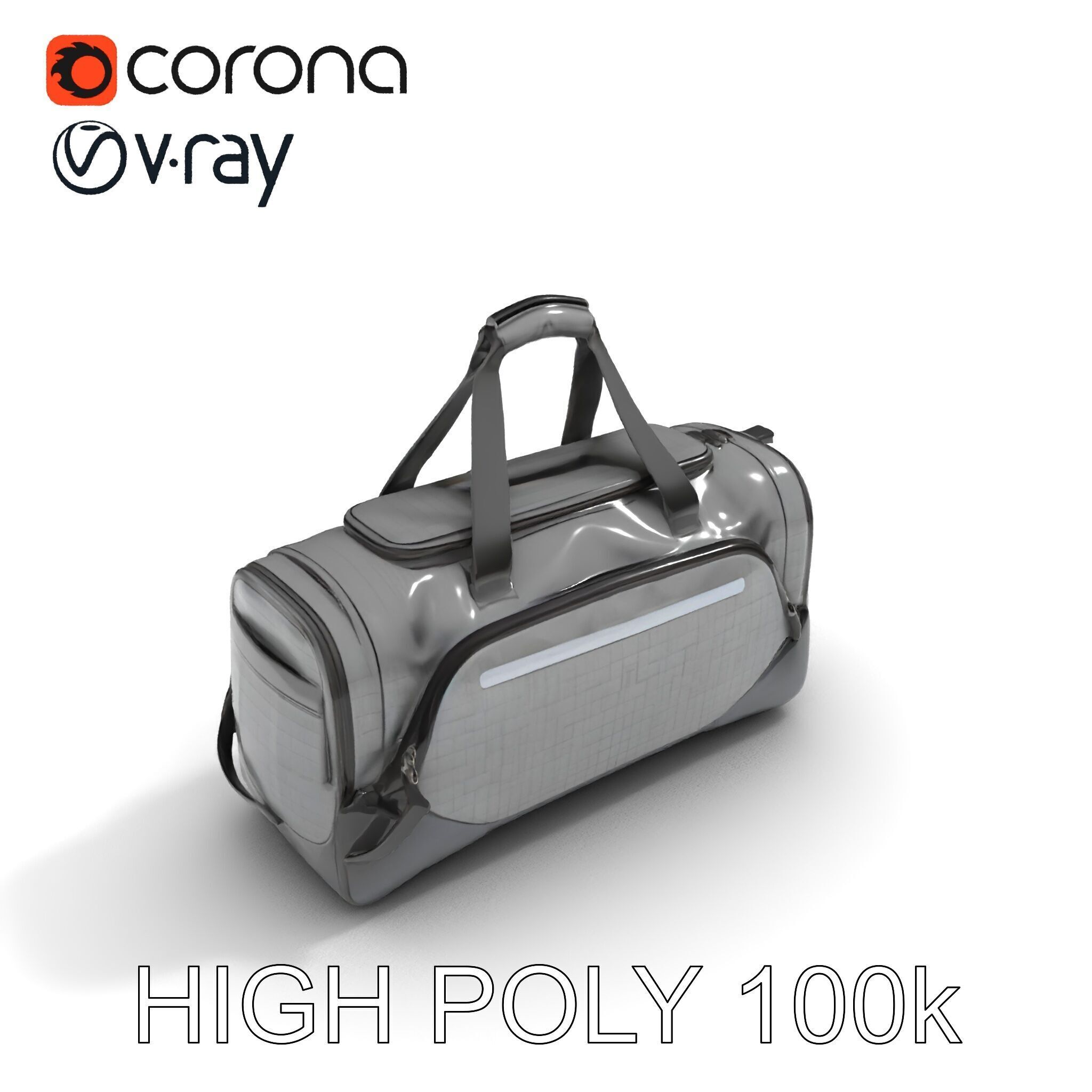 Travel Duffel Bag Model Pack Low-poly 3D model_11