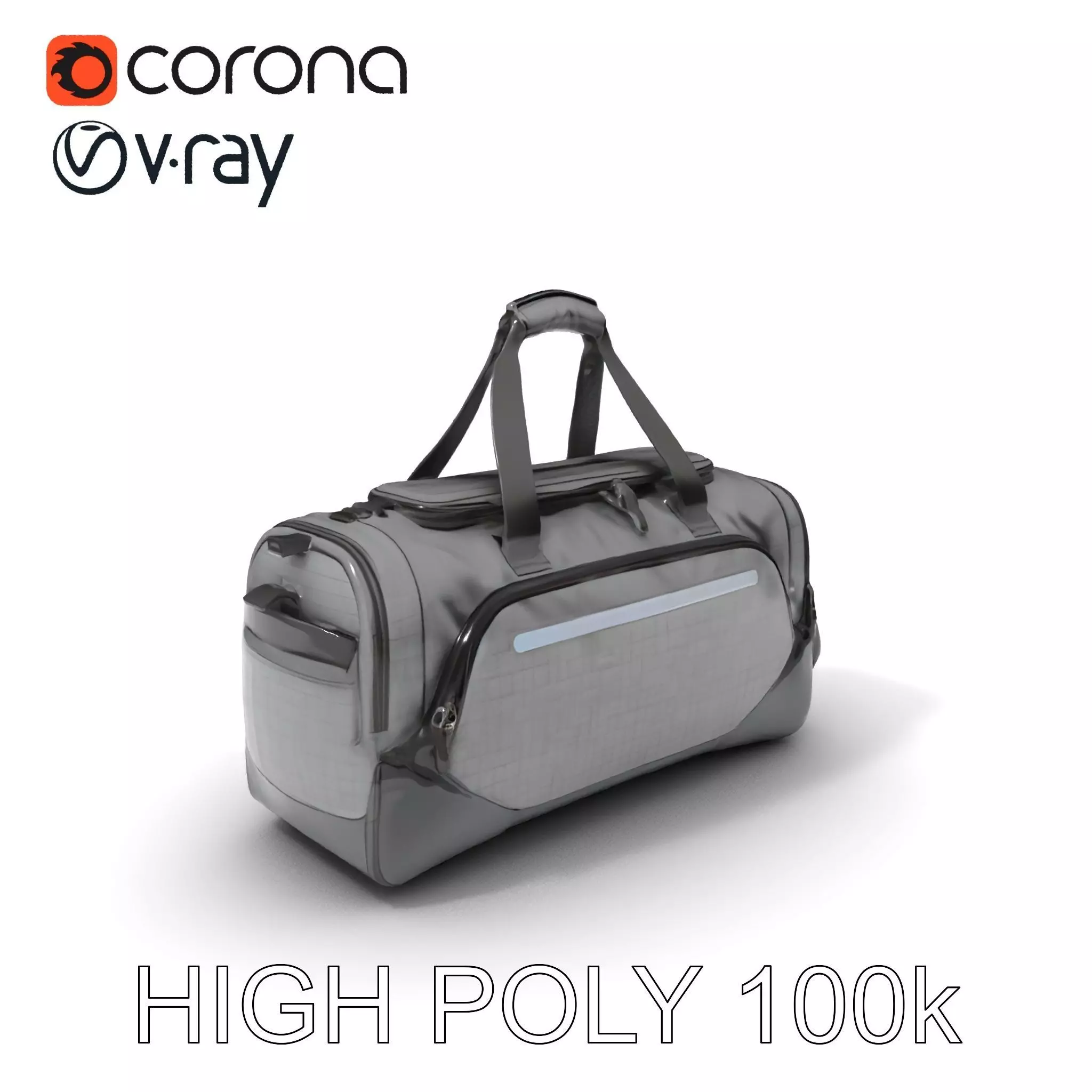 Travel Duffel Bag Model Pack Low-poly 3D model_0