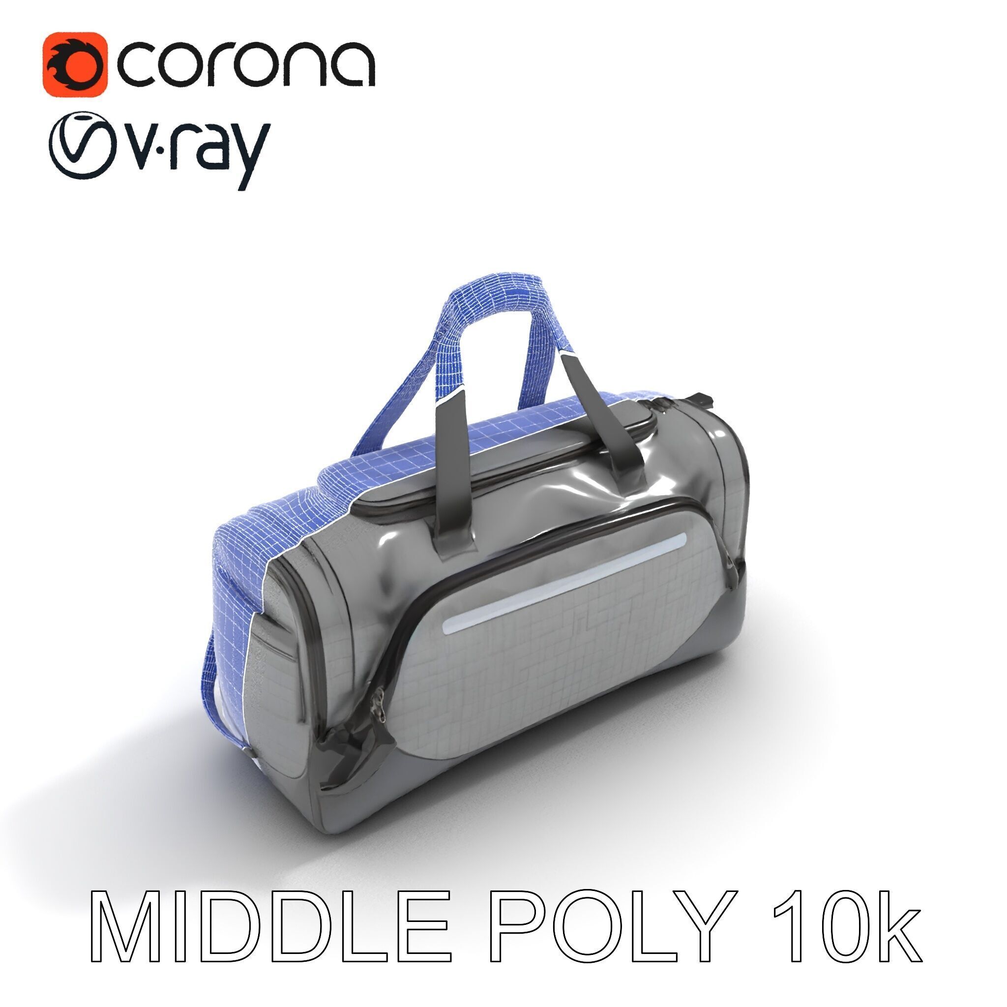 Travel Duffel Bag Model Pack Low-poly 3D model_17
