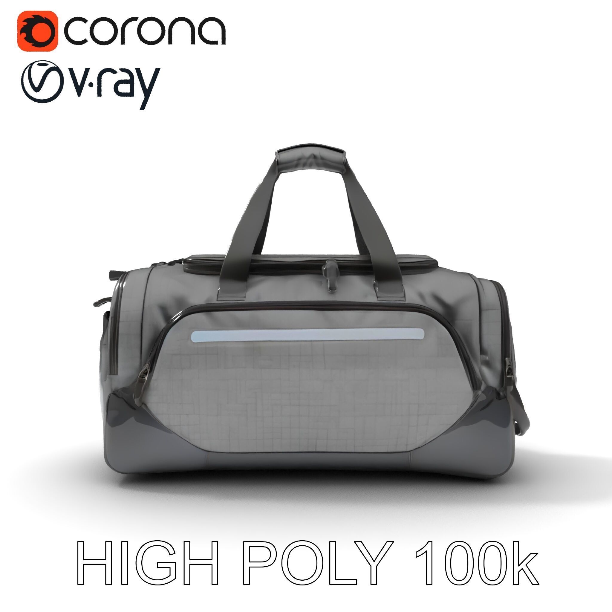Travel Duffel Bag Model Pack Low-poly 3D model_8