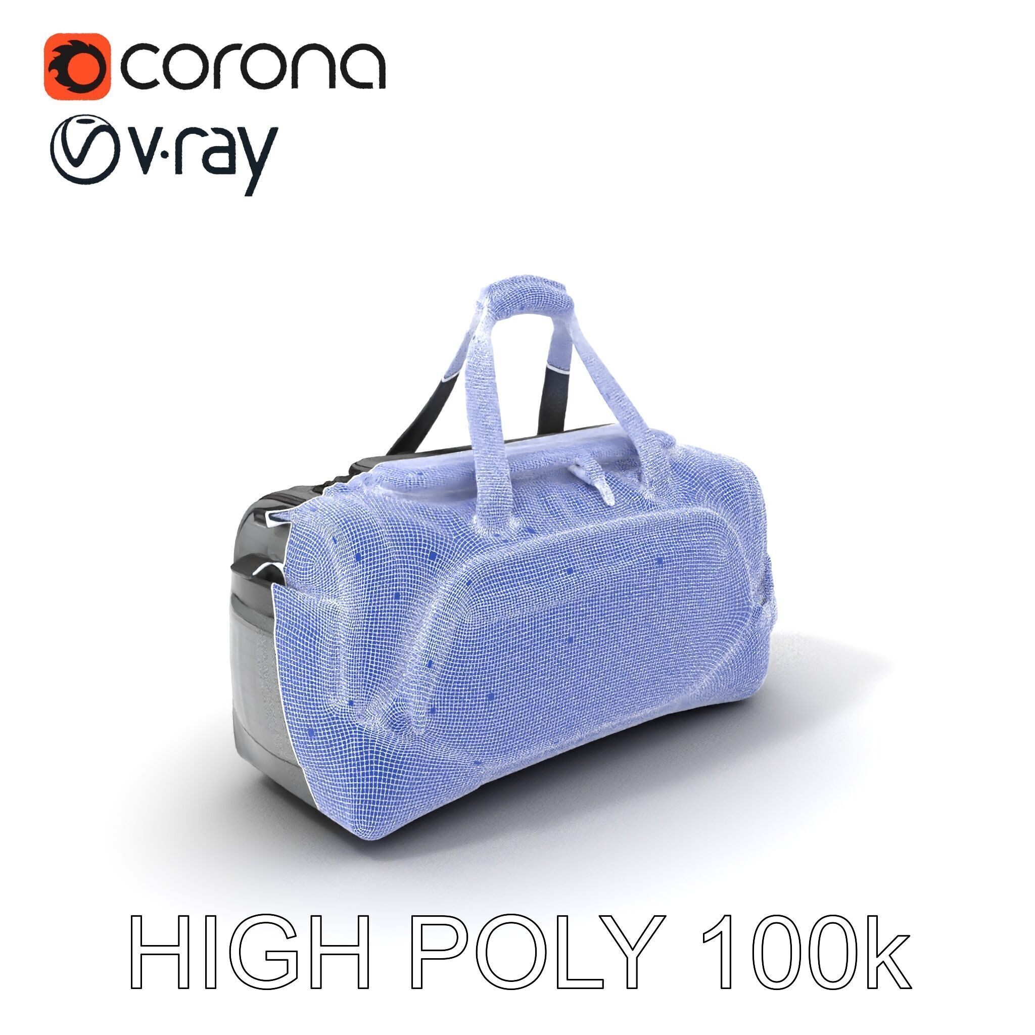 Travel Duffel Bag Model Pack Low-poly 3D model_3