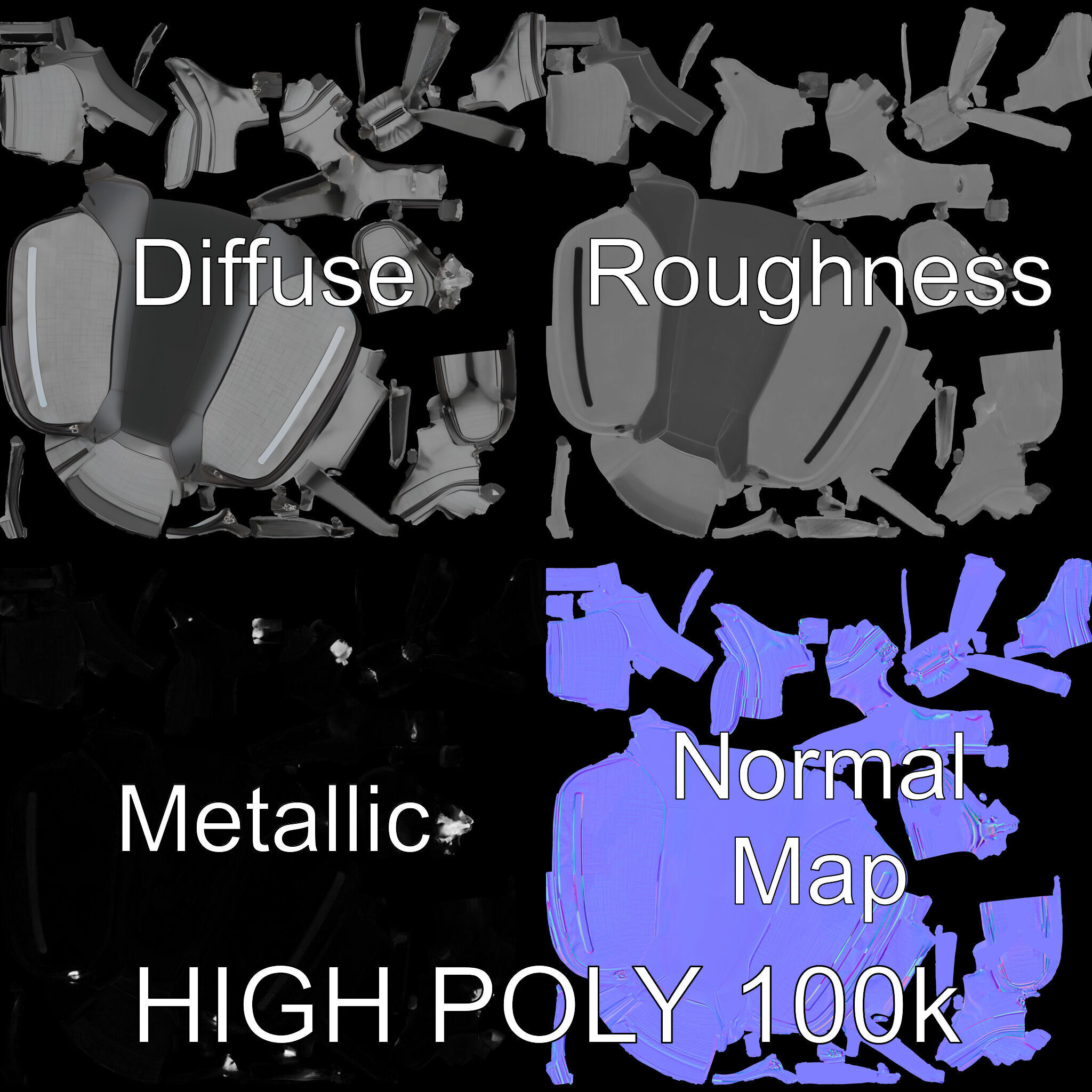 Travel Duffel Bag Model Pack Low-poly 3D model_2