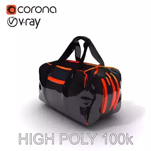 Sporty Duffel Bag Model Pack with Neon Accents