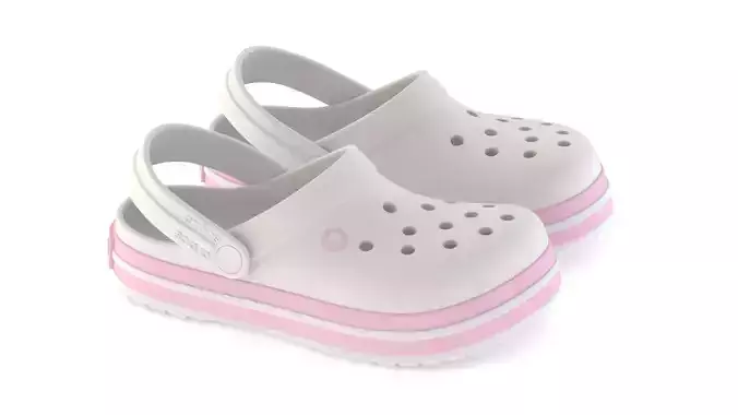 Crocs Crocband Pink Milk 3D model