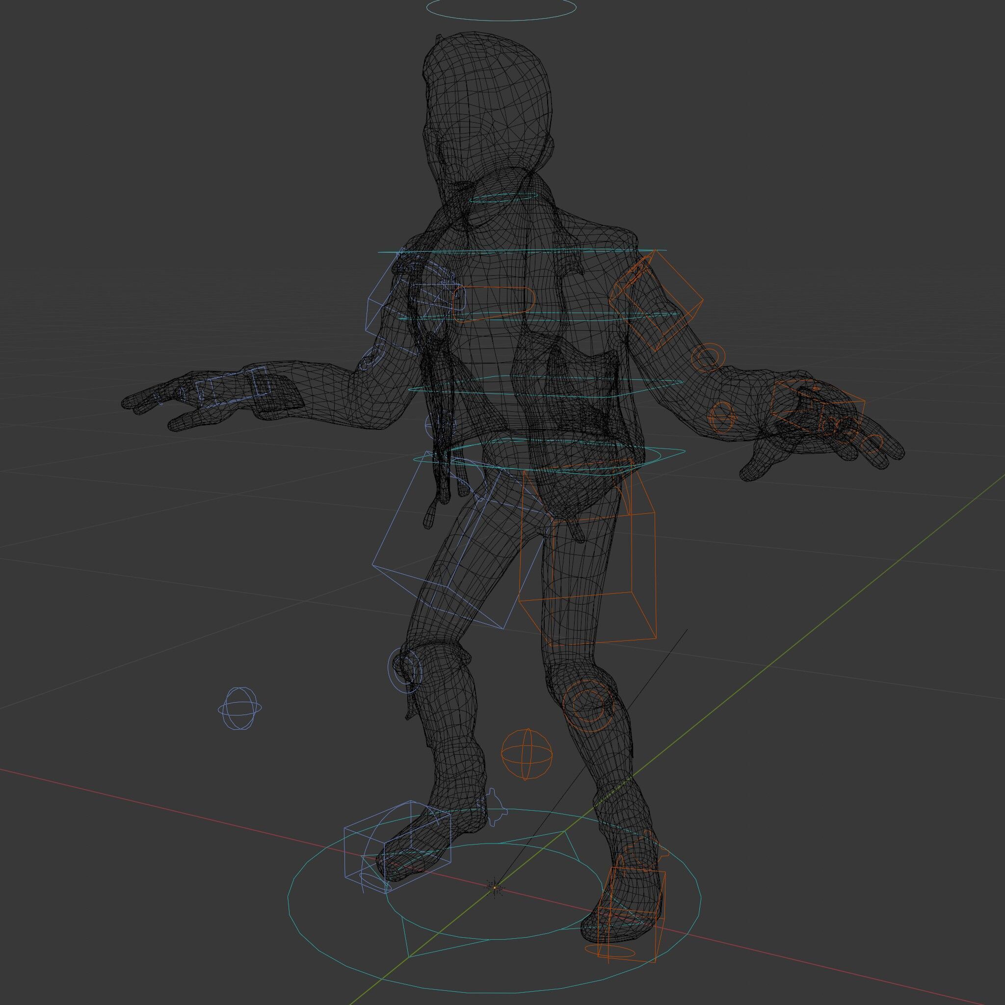 Undead Punk Zombie with Ripped Clothing and Spiked Hair in TPose Low-poly 3D model_21
