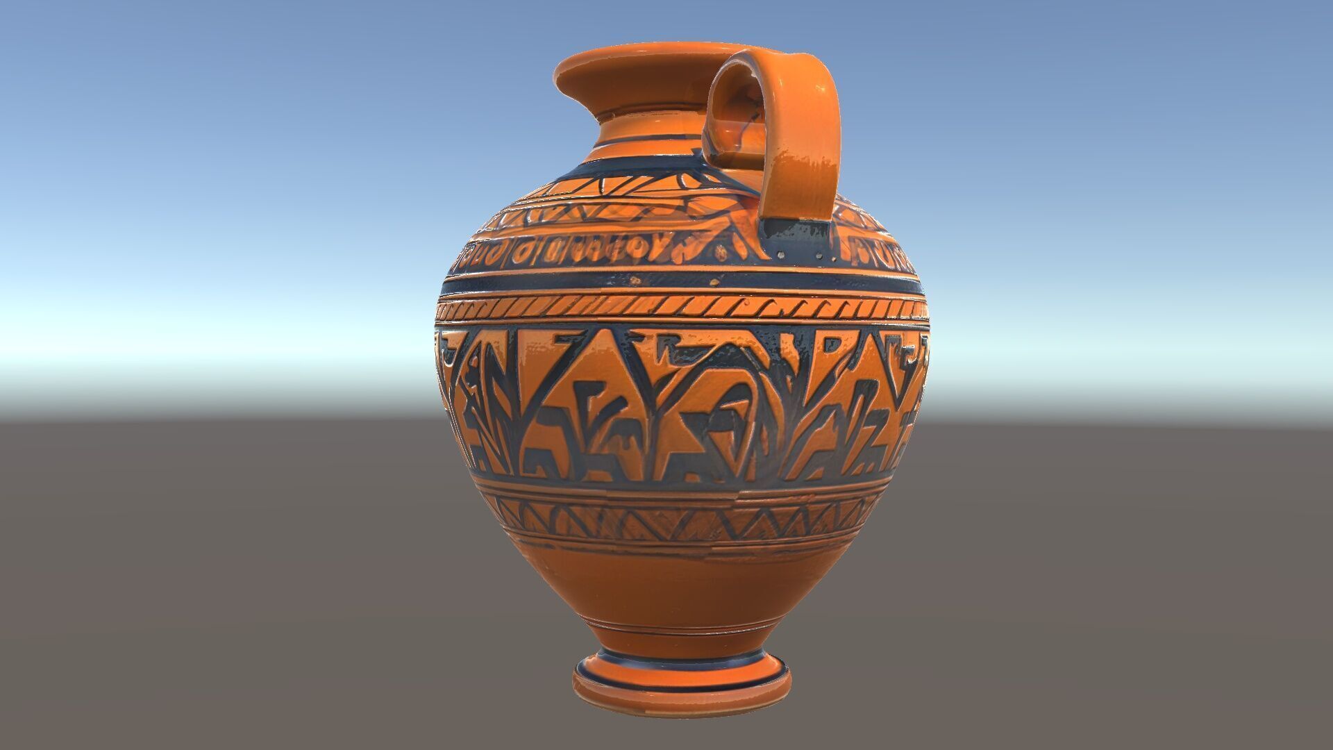 Ancient Greek Vase Model Pack with Ornate Patterns Low-poly 3D model_11
